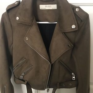 Zara suede biker jacket